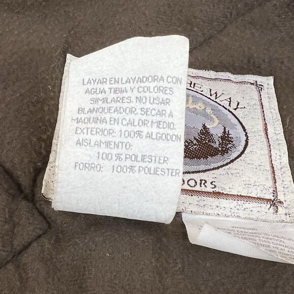 VTG Walls Outdoors Vest Mens XL Brown Duck Hooded Full-Zip Thermal Lined USA - Picture 12 of 14